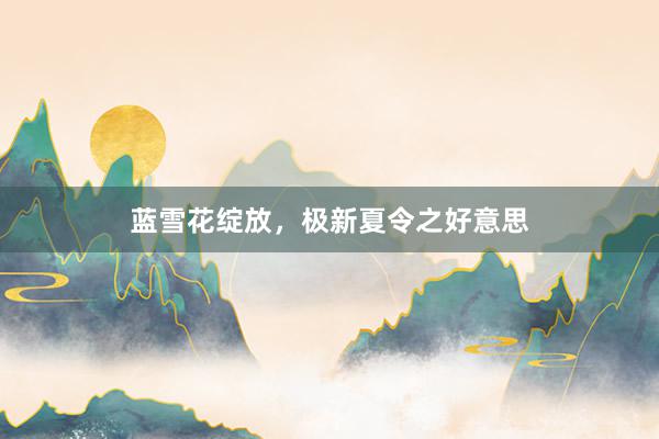 蓝雪花绽放，极新夏令之好意思
